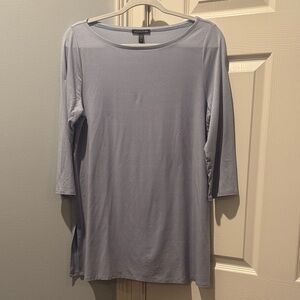 Eileen Fisher Soft Gray Tunic Top
